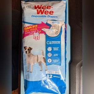 NEW Package Wee-Wee Disposable Diapers for Dog Size Small (12 diapers)